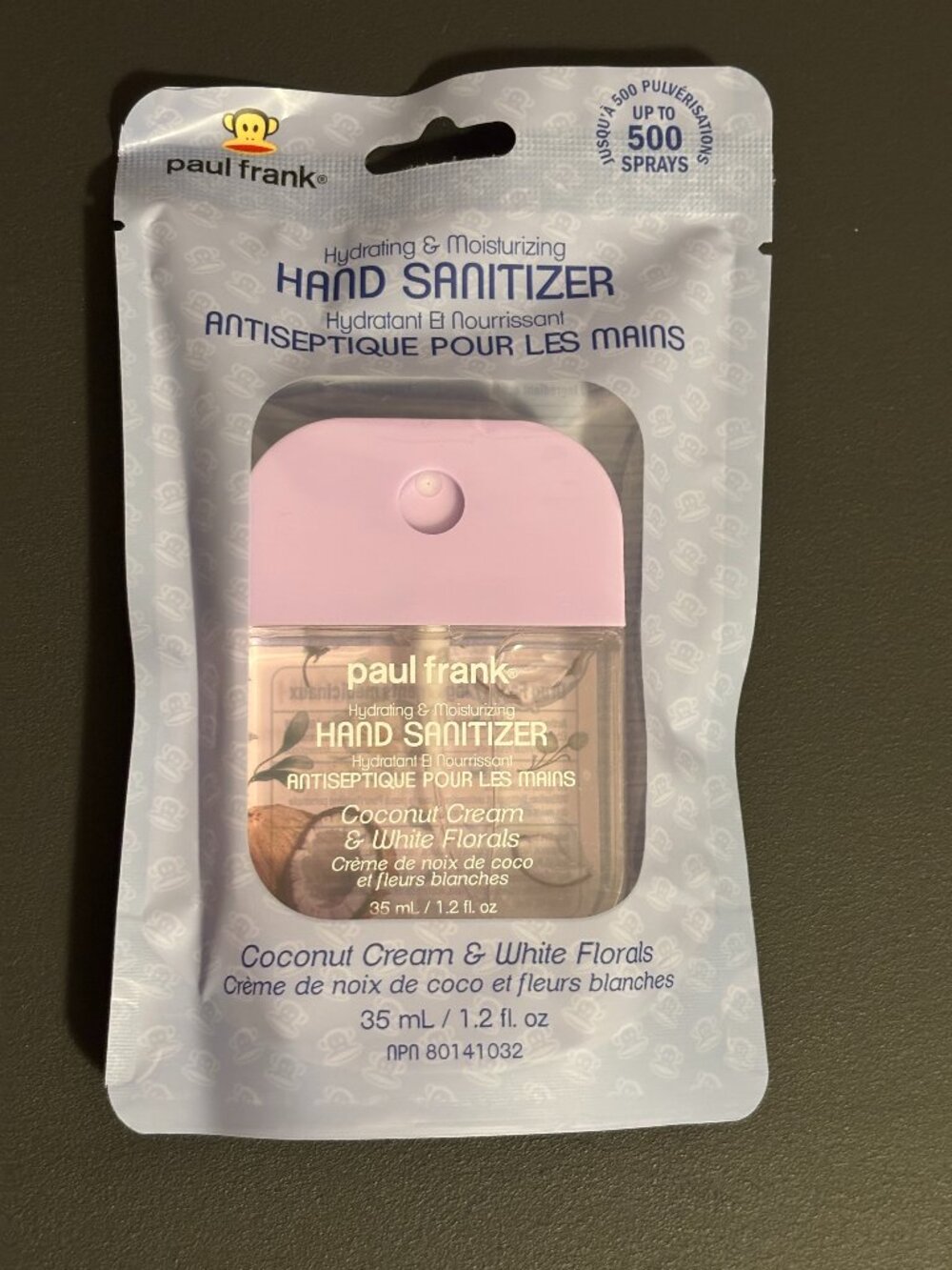 NWT PAUL FRANK branded hand sanitizer